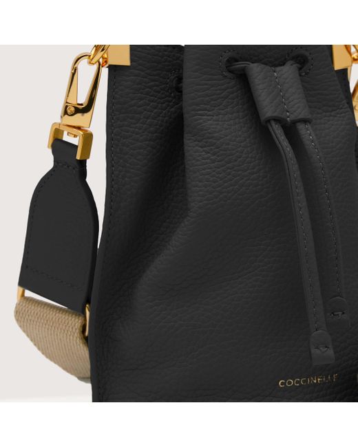 Coccinelle Black Grained Leather Minibag Hyle