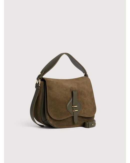 Coccinelle Multicolor Suede And Micro Grained Leather Handbag Mavery Medium