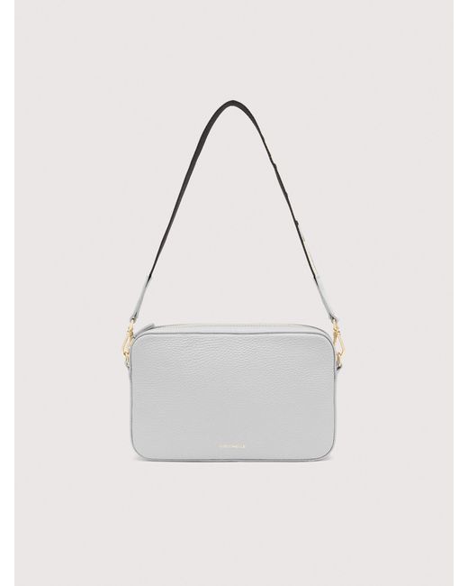 Coccinelle White Umhängetasche Aus Genarbtem Leder Tebe Small