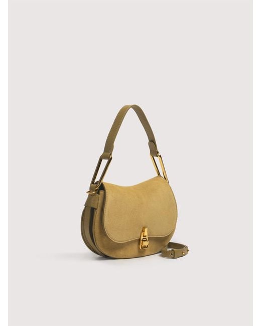Coccinelle Metallic Suede And Grained Leather Handbag Magie Suede Mini