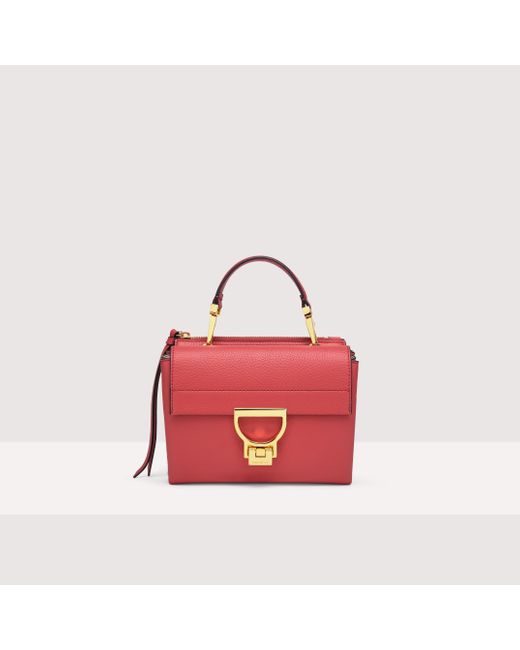 Coccinelle Grained Leather Handbag Arlettis Small in Red Lyst