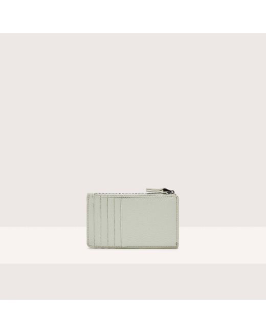 Coccinelle White Grainy Leather Card Holder Smart To Go