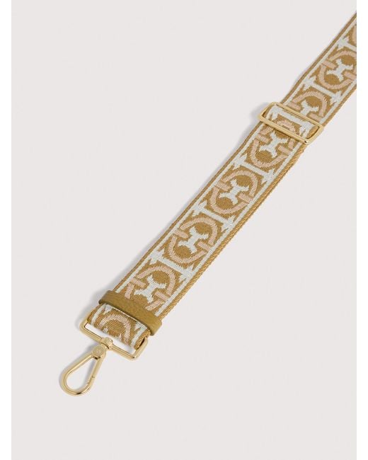 Coccinelle Metallic Fabric Shoulder Strap Monogram