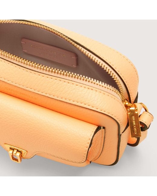 Coccinelle Orange Minibag aus genarbtem Leder Beat Soft Mini