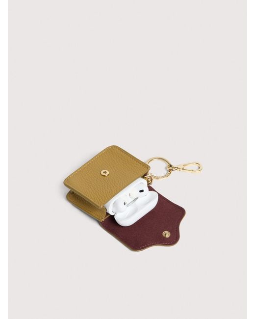 Coccinelle Natural Grained Leather Airpods Case C-Me