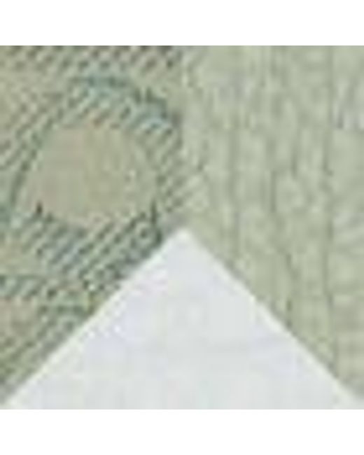 Coccinelle White Schlüsselanhänger Aus Beschichtetem Canvas Mit Monogram-Muster Und Genarbtem Leder Patch Coated Monogram