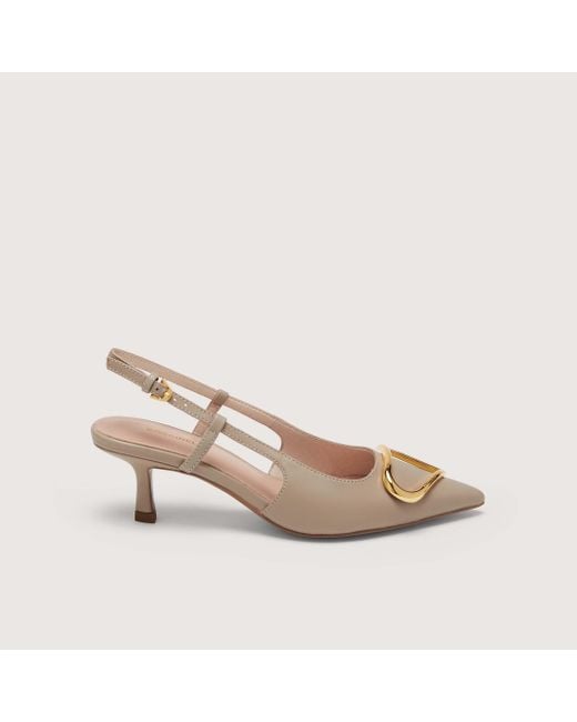 Coccinelle Multicolor Smooth Leather Slingbacks With Heel Himma Smooth