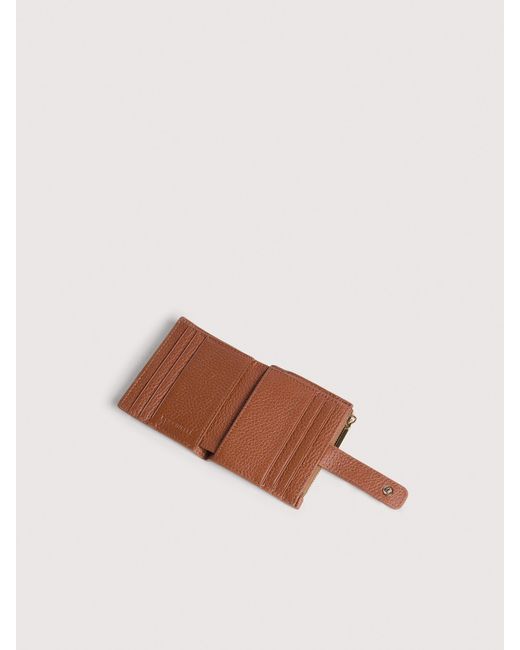 Coccinelle White Small Grained Leather Wallet Metallic Medium