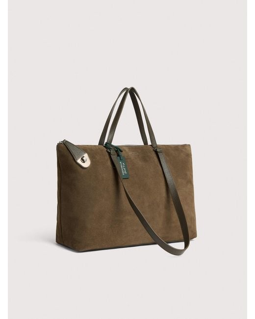 Coccinelle Natural Suede Handbag Smart To Go Beat Generation Large