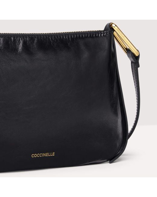 Coccinelle Black Grained Leather Minibag Magie Small