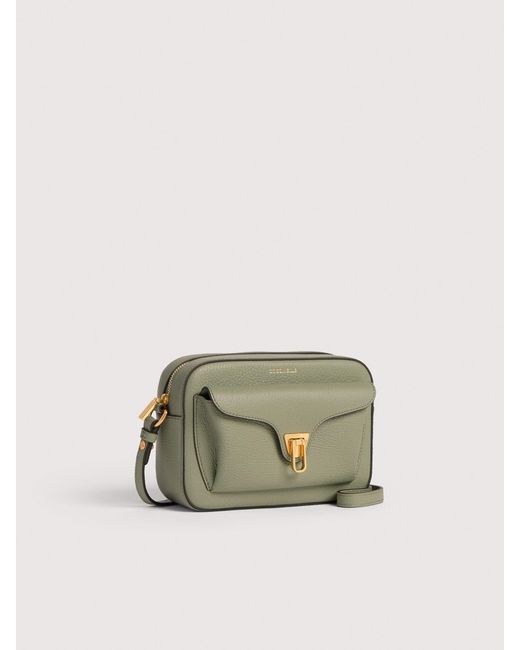 Coccinelle Green Umhängetasche Aus Genarbtem Leder Beat Small