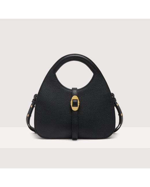Coccinelle Black Grained Leather Handbag Cosima Small