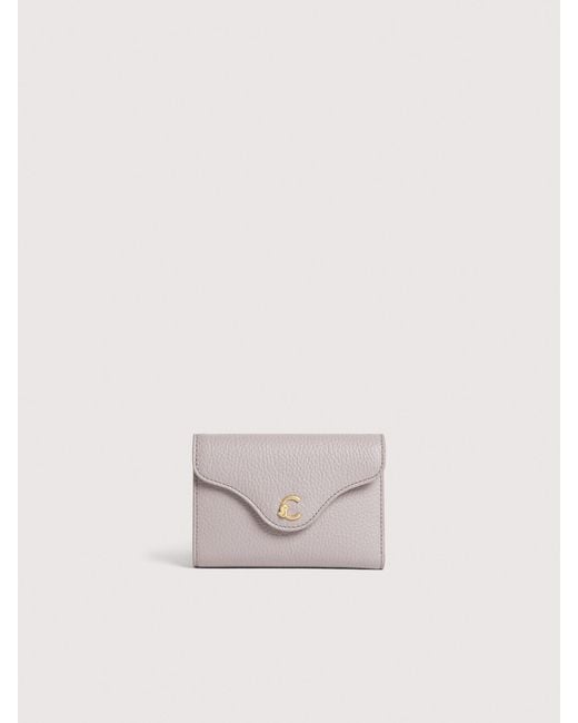 Coccinelle White Medium Grained Leather Wallet C-Me Medium