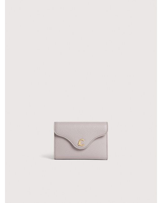 Coccinelle White Medium Grained Leather Wallet C-Me Medium