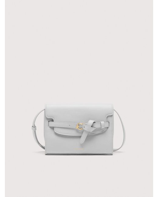 Coccinelle White Smooth Leather Crossbody Bag Sabine Small