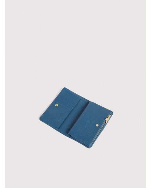 Coccinelle Blue Medium Grained Leather Wallet C-Me Large