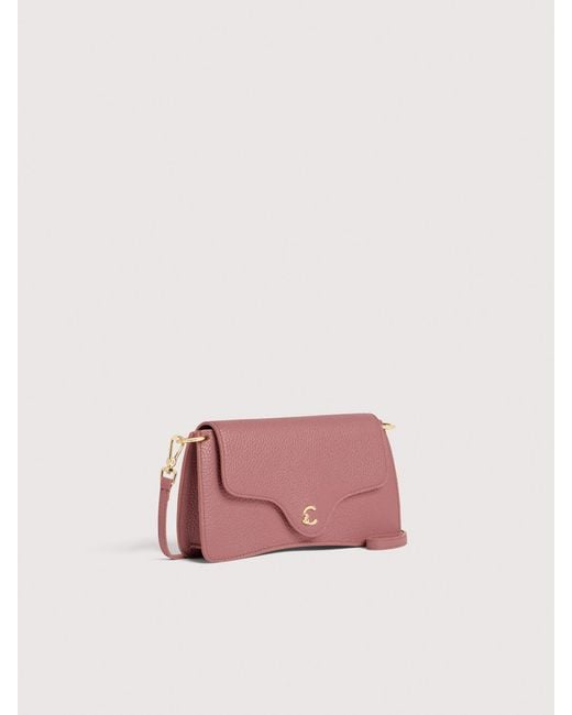 Coccinelle Pink Grained Leather Minibag C-Me Mini