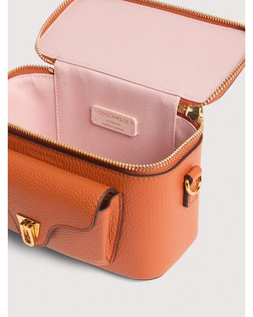 Coccinelle Pink Grained Leather Minibag Beat Generation Mini
