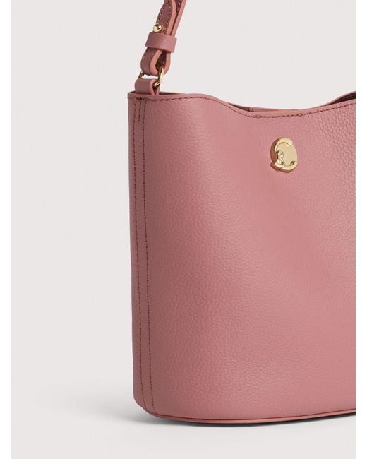 Coccinelle Pink Grained Leather Minibag Nikla Mini