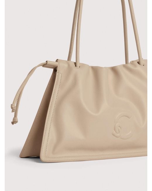 Coccinelle Natural Smooth Leather Shoulder Bag Dulse Medium