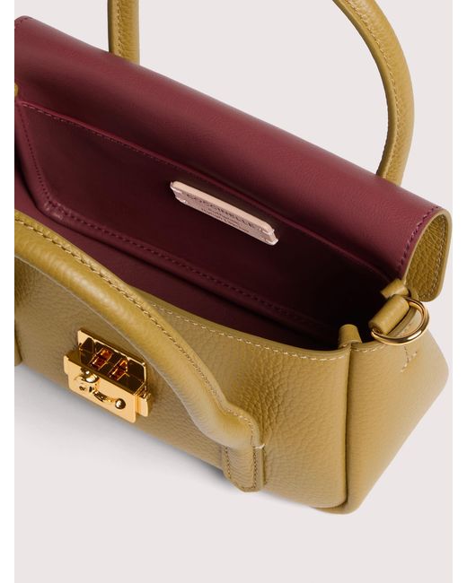 Coccinelle Natural Grained Leather Minibag C-Me Lock Mini