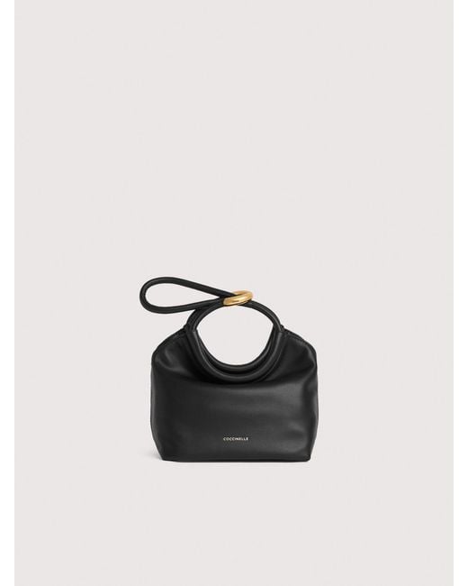 Coccinelle Black Smooth Leather Minibag Finn Pouch Small