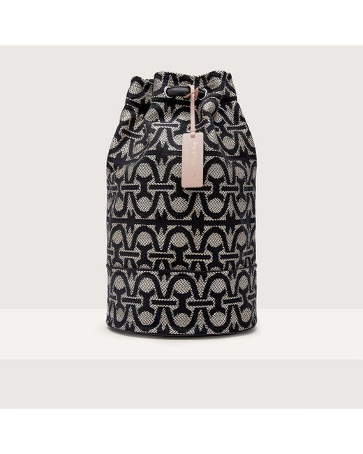 Zaino in Tessuto summer monogram jacquard Never Without Bag Summer Monogram Large di Coccinelle in Black