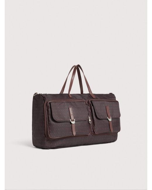 Coccinelle Brown Monogram Nylon Handbag Smart To Go Campus Medium