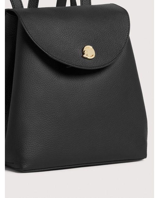Coccinelle Black Grained Leather Backpack Nikla Mini
