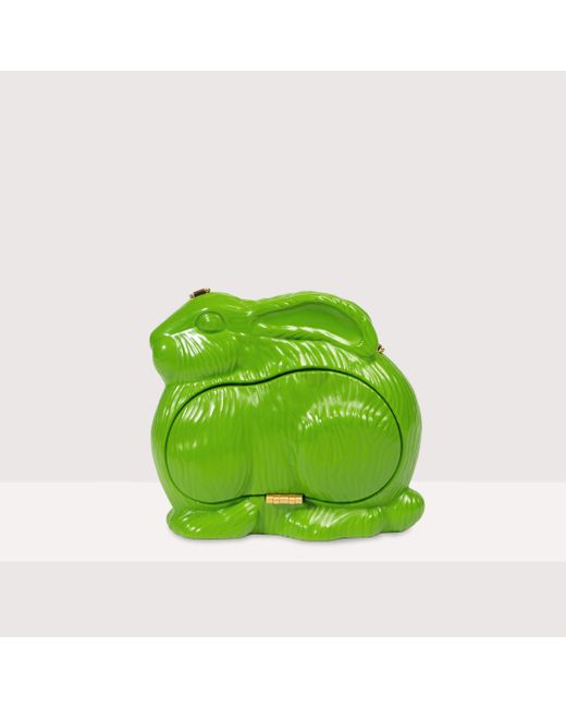 Borsa a tracolla in Plastica di recupero e Pelle con grana Rabbit Bag di Coccinelle in Green
