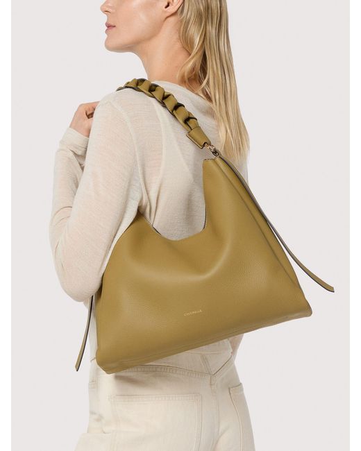 Coccinelle Multicolor Two-Sided Leather Shoulder Bag Boheme Medium