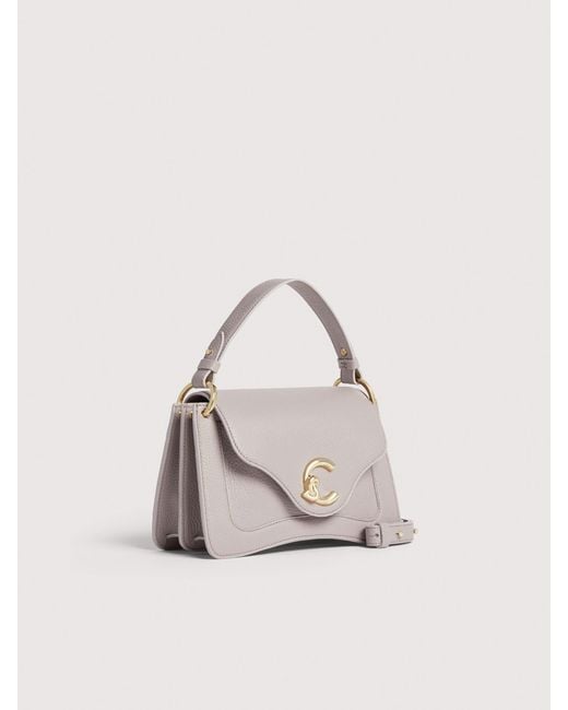 Coccinelle Natural Grained Leather Handbag C-Me Small