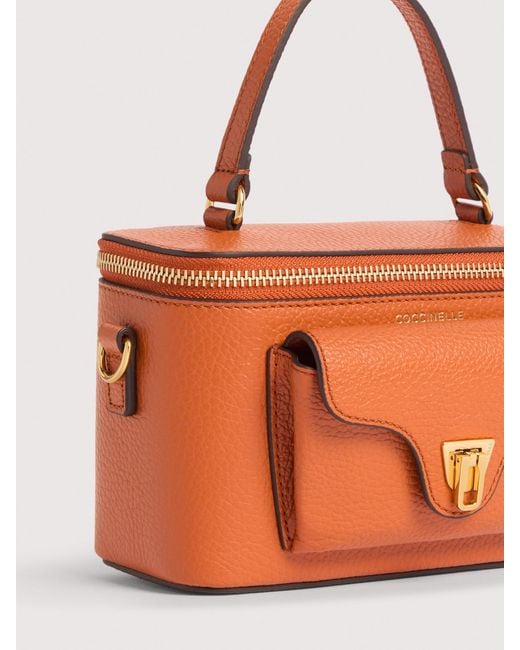 Coccinelle Pink Grained Leather Minibag Beat Generation Mini