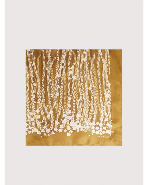 Coccinelle Metallic Silk Foulard Algae