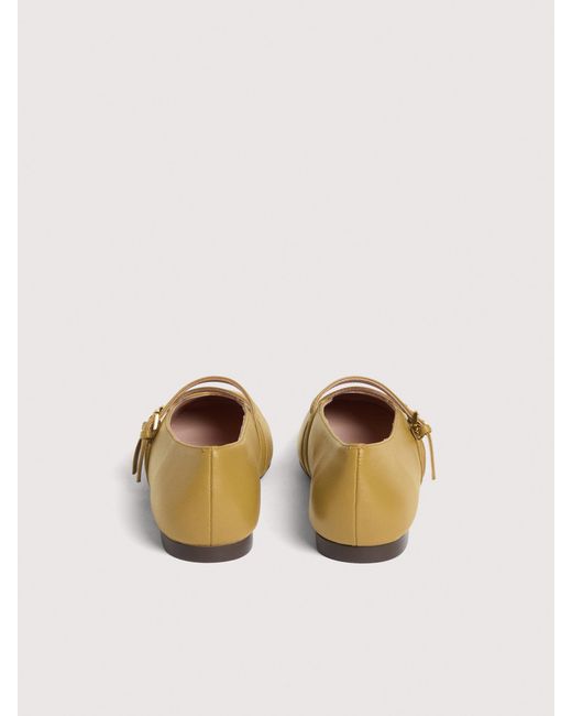 Coccinelle Natural Smooth Leather Ballet Flats Risako