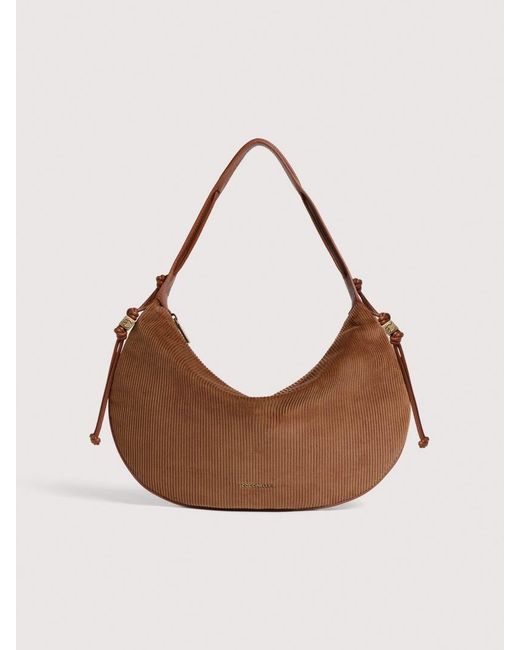 Coccinelle Multicolor Corduroy Fabric Shoulder Bag Thess Medium