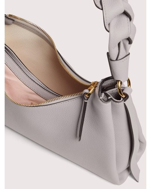 Coccinelle Natural Two-Sided Leather Shoulder Bag Boheme Small