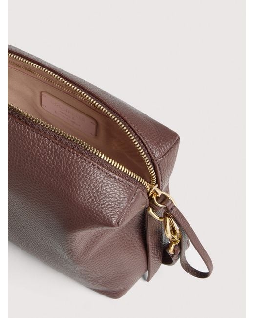 Coccinelle Brown Grained Leather Crossbody Bag Nory Small