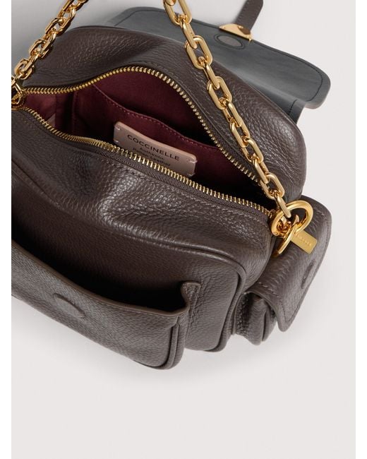 Coccinelle Natural Grained Leather Minibag Campus Mini