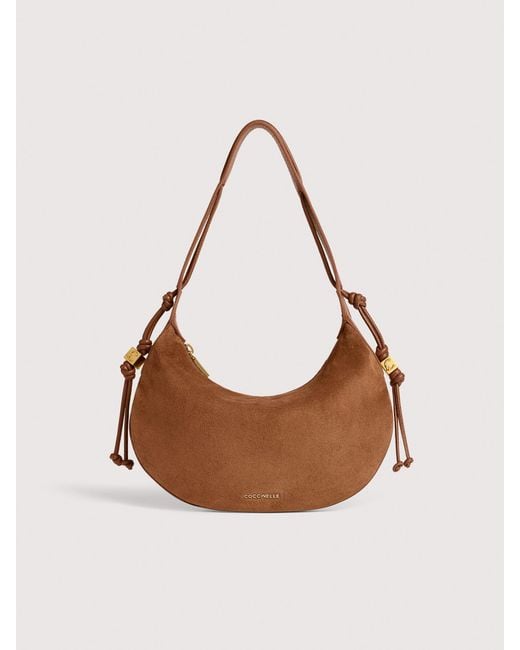 Coccinelle White Suede Shoulder Bag Thess Small