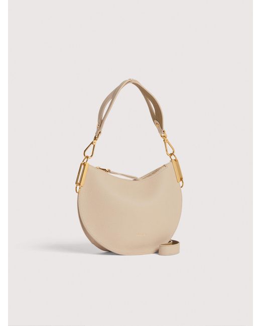 Coccinelle Natural Two-Sided Leather Shoulder Bag Sunup Small