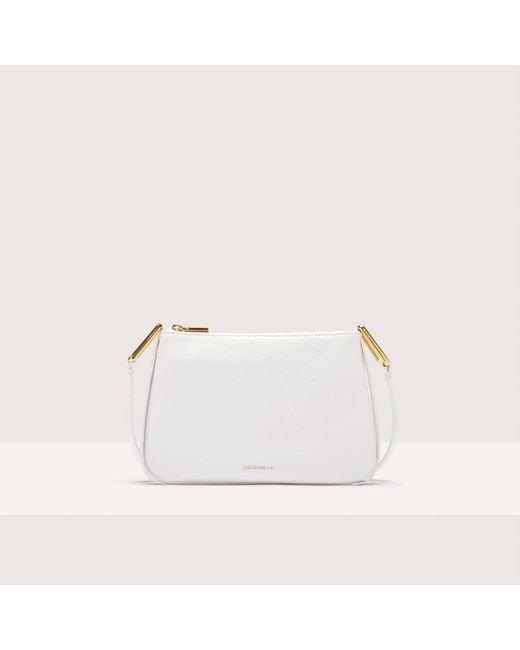 Coccinelle White Minibag aus genarbtem Leder Magie Small