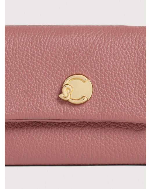 Coccinelle Pink Grained Leather Wallet C-Me Softy Small