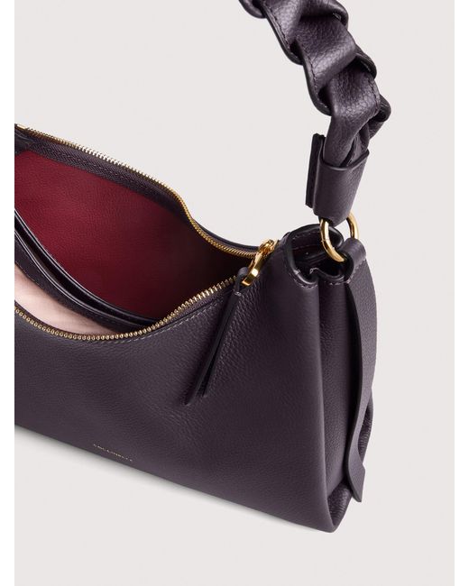 Coccinelle Blue Schultertasche Aus Doubleface-Leder Boheme Small