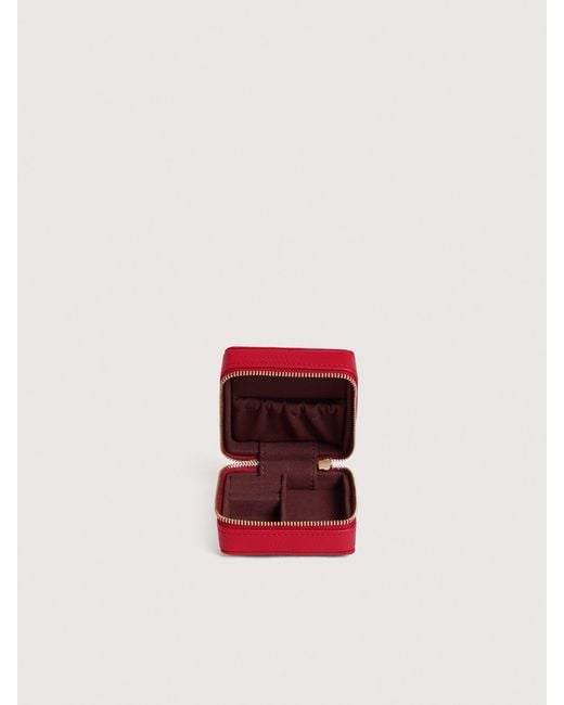 Coccinelle Pink Grained Leather Jewellery Case Jewelry Small