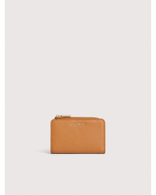 Coccinelle Multicolor Small Grained Leather Wallet Metallic Small