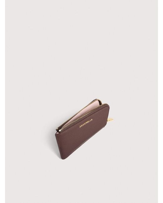 Coccinelle Multicolor Grained Leather Card Holder Metallic