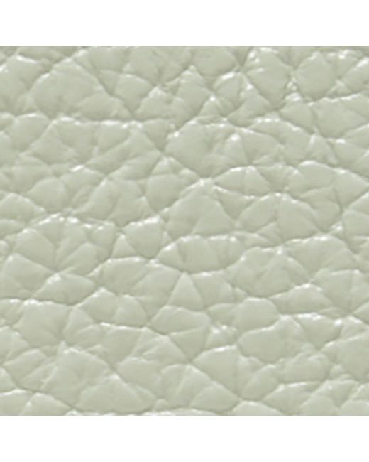 Coccinelle White Große Brieftasche aus genarbtem Leder mit umlaufendem Reißverschluss Metallic Soft