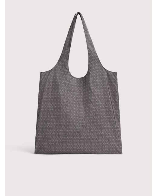 Coccinelle Gray Monogram Nylon And Nylon Tote Bag Smart To Go Beat Medium