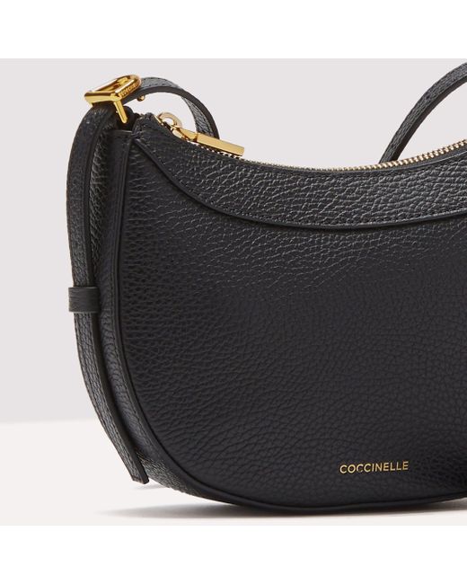 Coccinelle Black Grained Leather Minibag Whisper